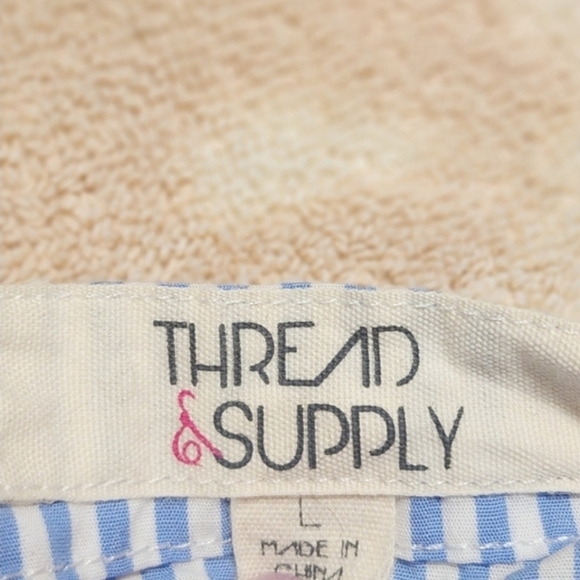 B. Makowsky Blue Leather Tote and Thread & Supply Off-Shoulder Blouse - Picture 15 of 15